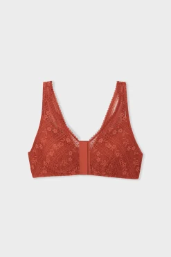 Soutien-gorge brassière sans armatures post-mastectomie avec ouverture devant