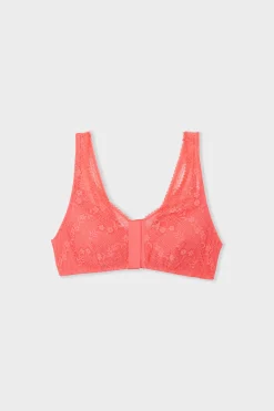 Soutien-gorge brassière sans armatures post-mastectomie avec ouverture devant