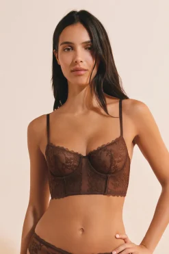 Soutien-gorge bustier avec broderie