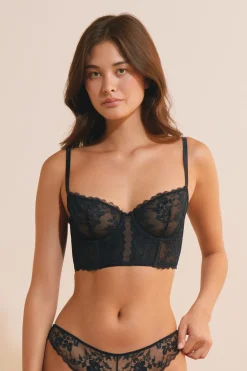 Soutien-gorge bustier avec broderie
