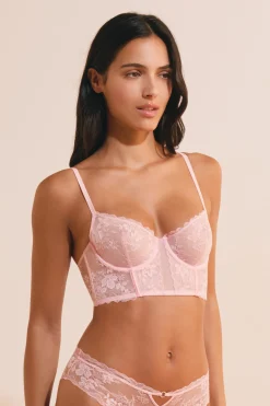 Soutien-gorge bustier avec broderie