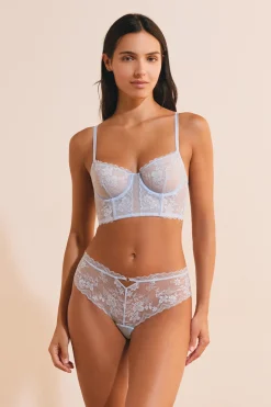 Soutien-gorge bustier avec broderie