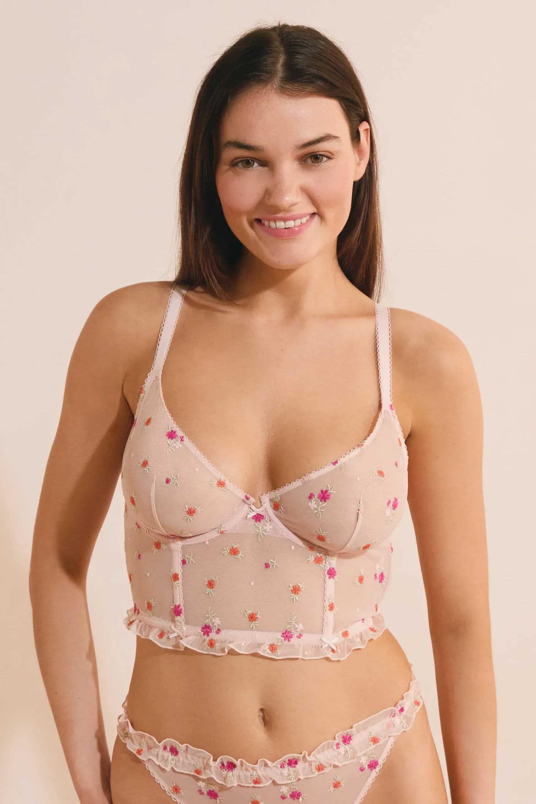 Soutien-gorge bustier avec broderie