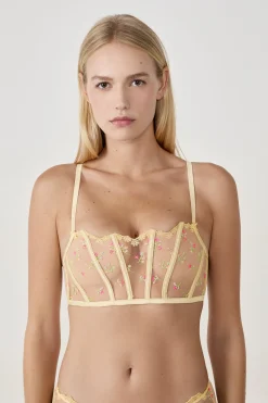 Soutien-gorge bustier avec broderie