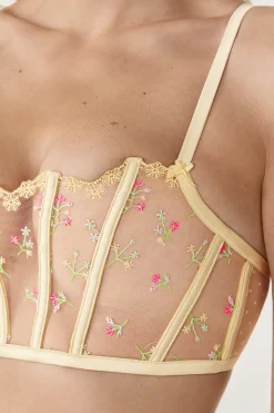 Soutien-gorge bustier avec broderie