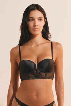 Soutien-gorge bustier en broderie