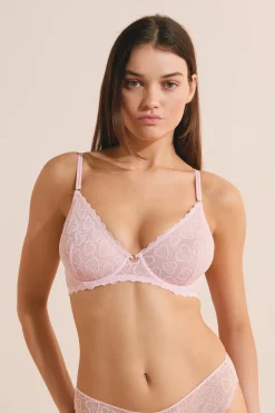 Soutien-gorge classique avec motifs cœurs