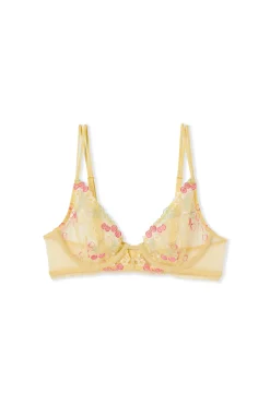 Soutien-gorge classique avec motifs fruits brodés
