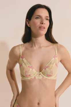 Soutien-gorge classique avec motifs fruits brodés