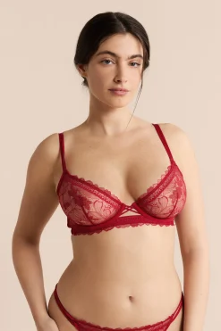 Soutien-gorge classique en dentelle et liens