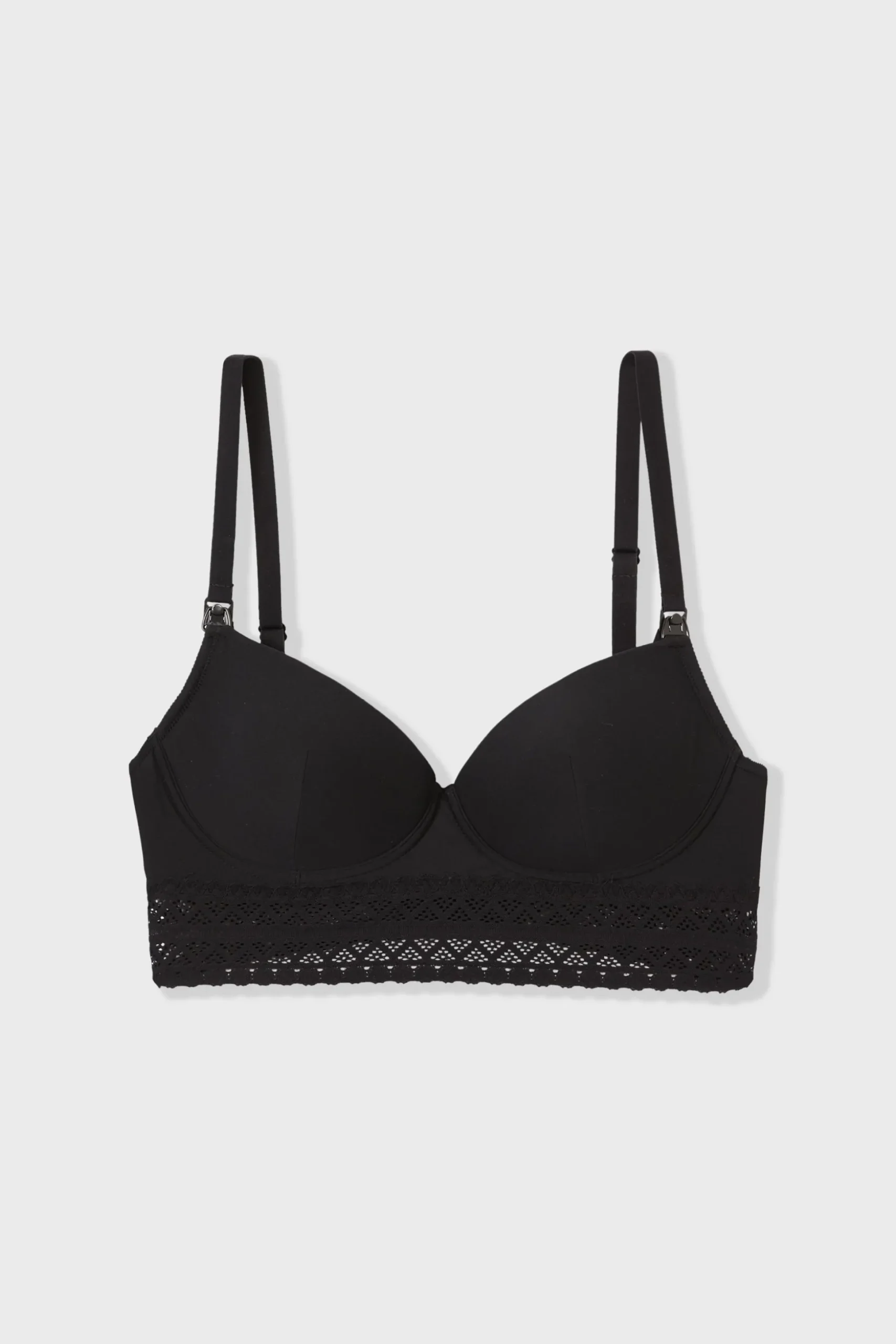 Soutien-gorge coques fines, clips d'allaitement