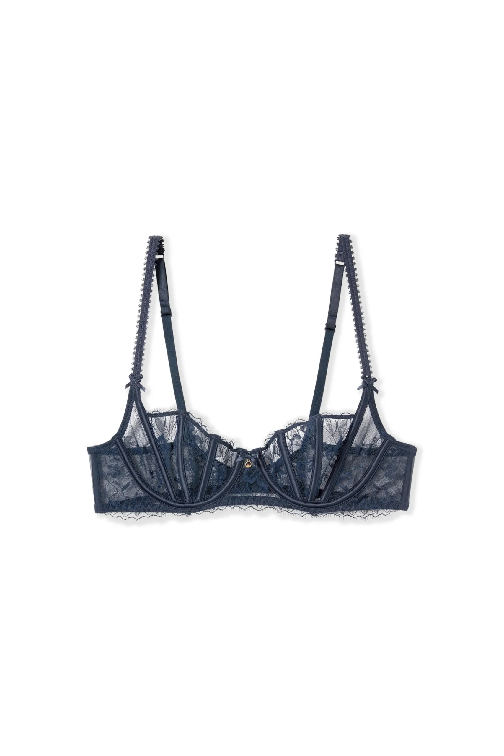 Soutien-gorge corbeille en satin et dentelle eyelash