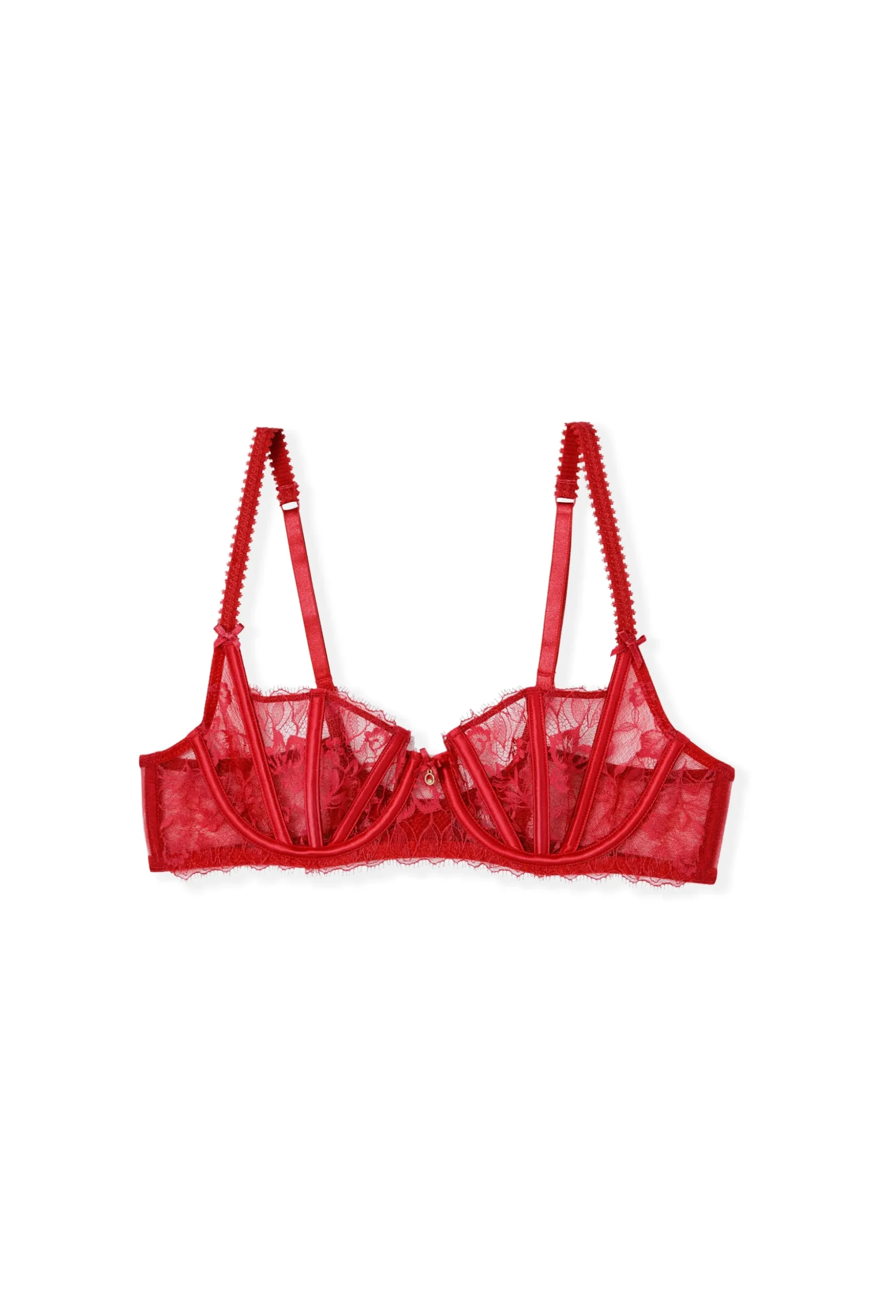 Soutien-gorge corbeille en satin et dentelle eyelash