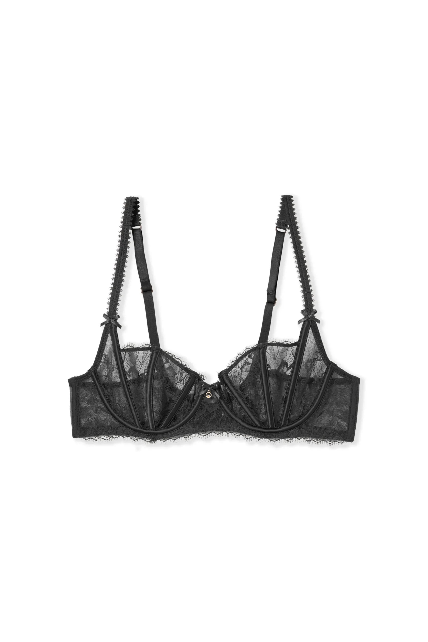 Soutien-gorge corbeille en satin et dentelle eyelash