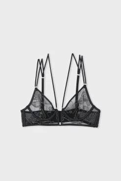 Soutien-gorge en dentelle rebrodée