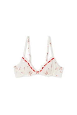Soutien-gorge en tulle à motifs