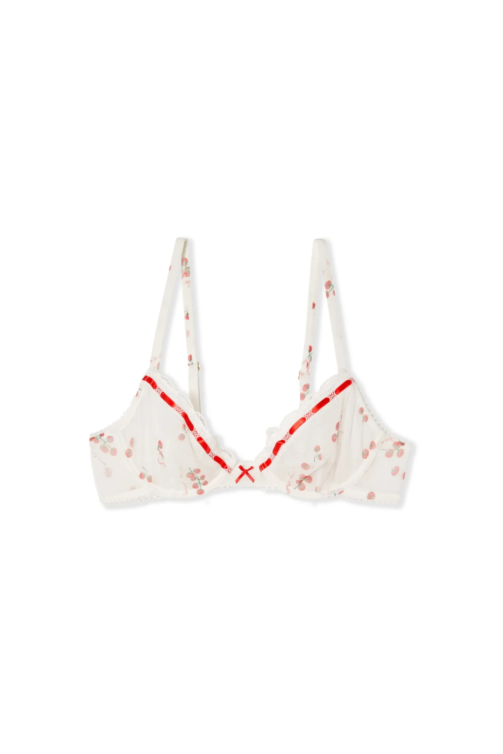 Soutien-gorge en tulle à motifs