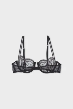 Soutien-gorge N.9 - Balconnet en broderie perlée