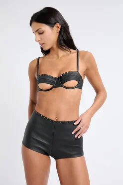 Soutien-gorge N.9 - Balconnet en cuir