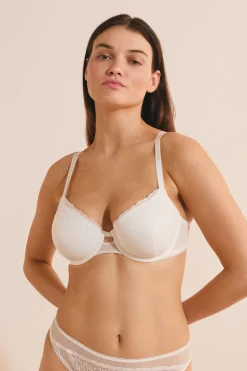 Soutien-gorge N.4 - Le coques fines avec broderie