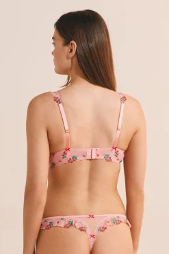 Soutien-gorge N.4 - Le coques fines avec broderie tomates