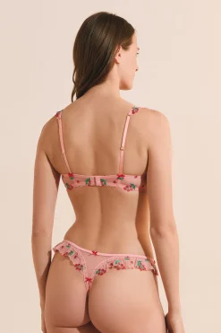 Soutien-gorge N.4 - Le coques fines avec broderie tomates
