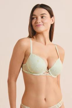 Soutien-gorge N.5 - Le coques fines plongeant à motifs
