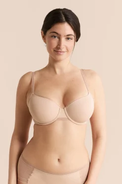 Soutien-gorge N.4 - Le coques fines en microfibre avec détails en dentelle