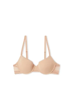 Soutien-gorge N.4 - Le coques fines en microfibre avec détails en dentelle