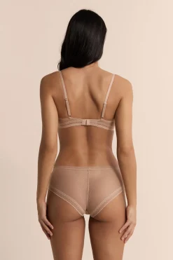Soutien-gorge N.4 - Le coques fines en microfibre avec détails en dentelle
