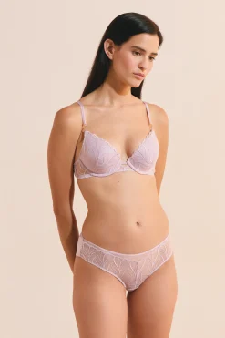 Soutien-gorge N.2 - Le push-up plongeant en broderie florale
