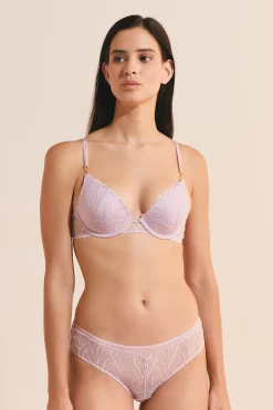 Soutien-gorge N.2 - Le push-up plongeant en broderie florale