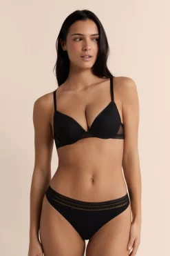 Soutien-gorge N.2 - Le push-up plongeant avec détails en dentelle