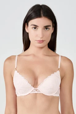 Soutien-gorge N.2 - Le push-up plongeant en broderie florale