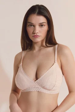 Soutien-gorge N.8 - Le triangle en coton avec clips d'allaitement et coussinets anti fuite
