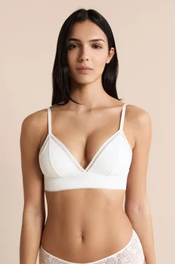 Soutien-gorge N.8 - Le triangle sans armatures en dentelle sans teinture