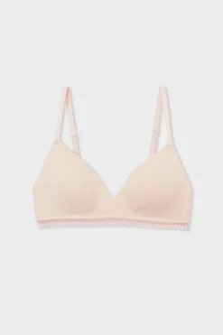 Soutien-gorge sans armatures coques fines en coton biologique