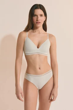 Soutien-gorge sans armatures coques fines en coton biologique
