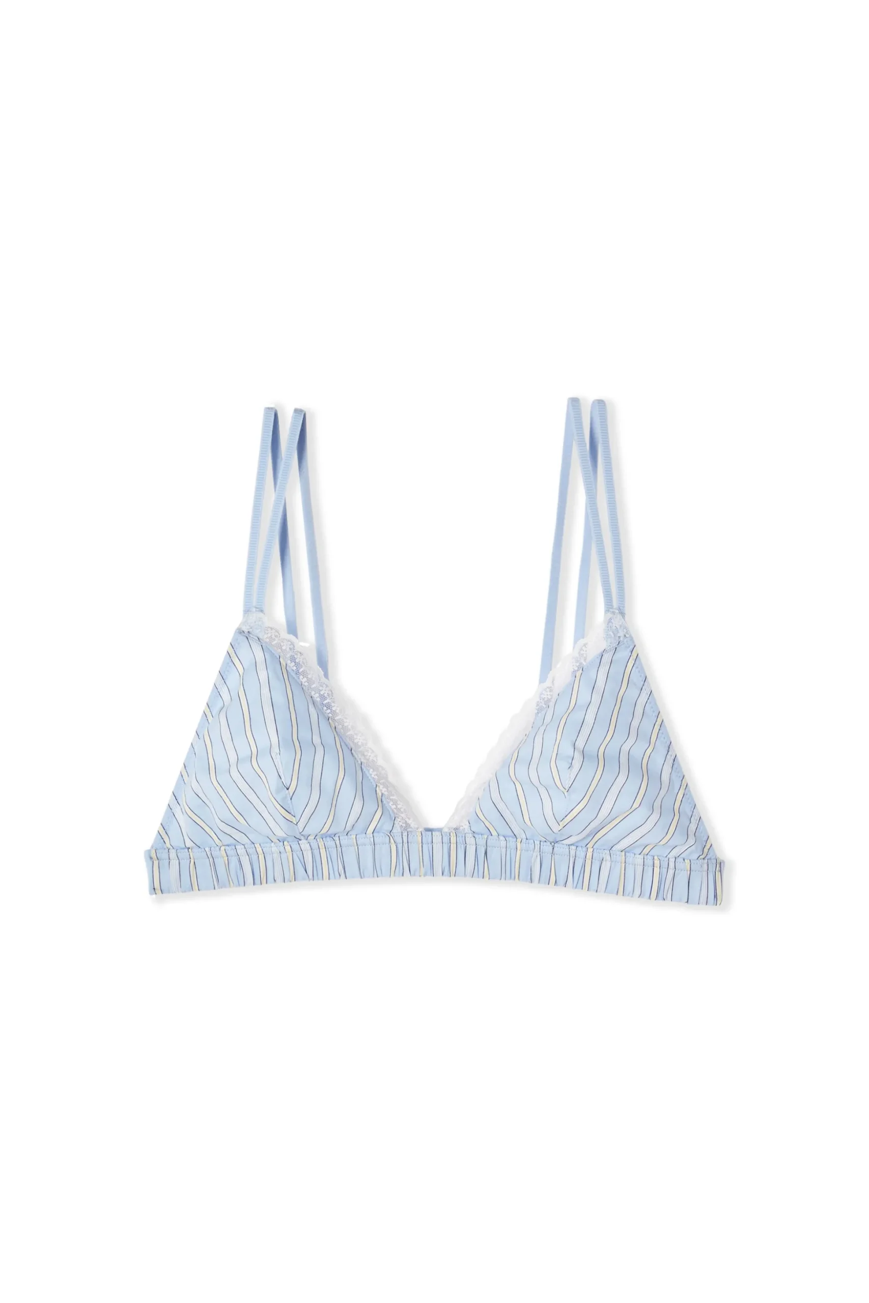 Soutien-gorge triangle en coton à rayures