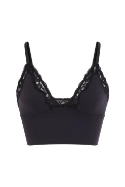 Soutien-gorge triangle en microfibre et dentelle