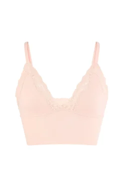 Soutien-gorge triangle en microfibre et dentelle