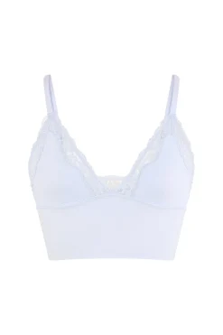 Soutien-gorge triangle en microfibre et dentelle