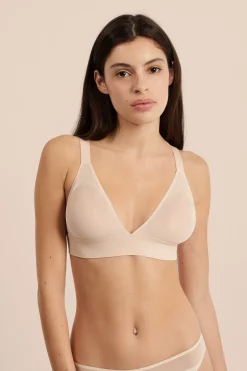 Soutien-gorge triangle sans armatures en tulle