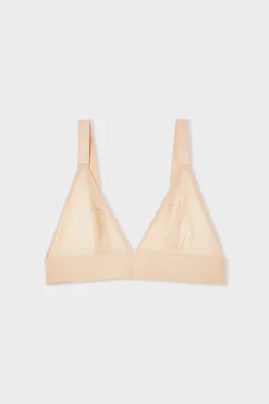 Soutien-gorge triangle sans armatures en tulle
