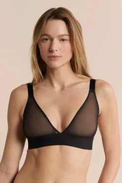 Soutien-gorge triangle sans armatures en tulle
