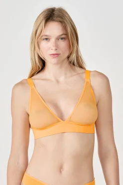 Soutien-gorge triangle sans armatures en tulle