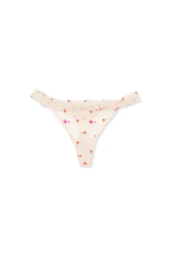String avec broderie à motifs
