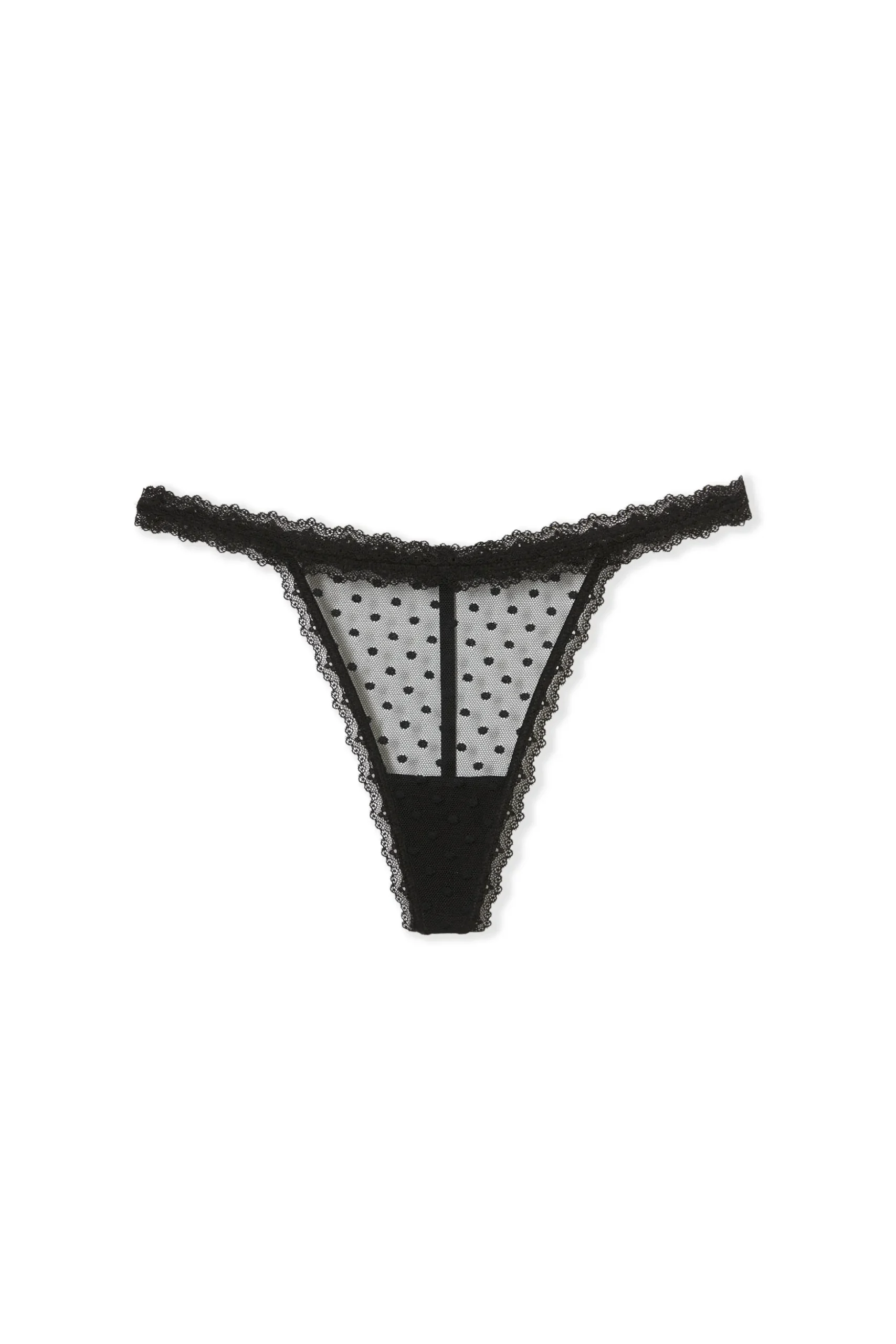 String en dentelle à pois