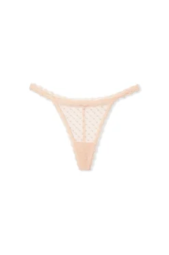 String en dentelle à pois
