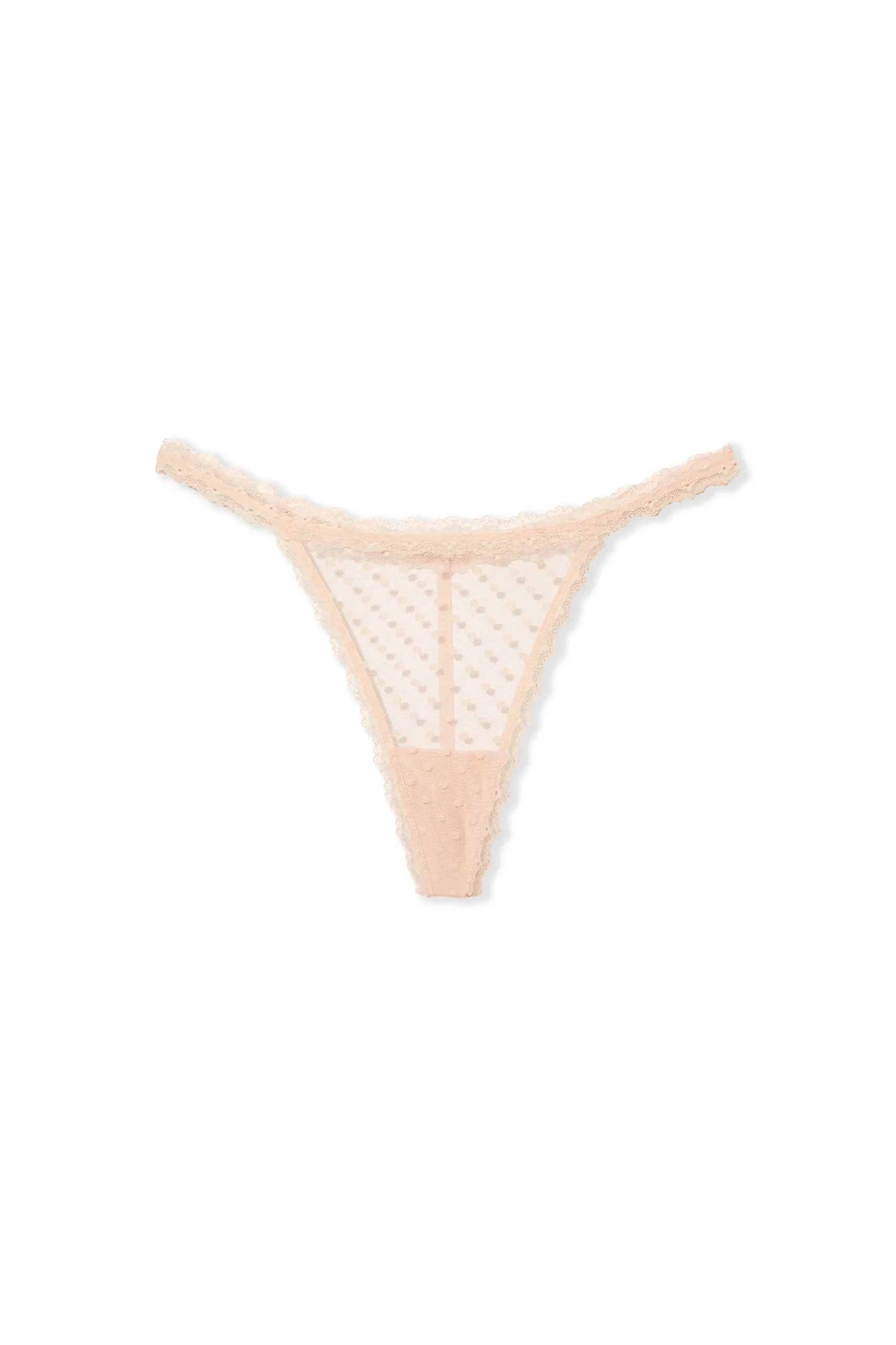 String en dentelle à pois